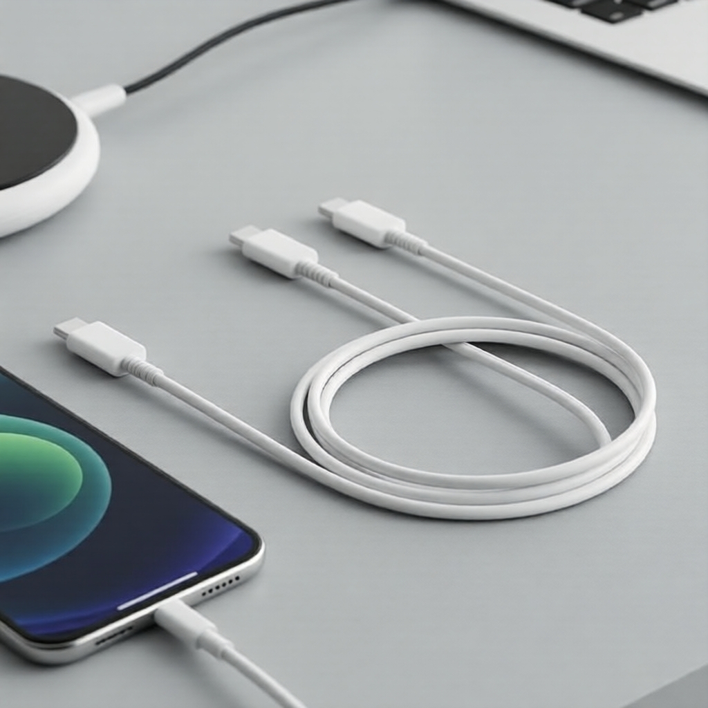 สายชาร์จเร็ว USB-C to C ความยาว 3x 100 ซม. กําลังไฟ 45W รองรับการใช้งานกับ iPhone 17/16/15 Pro/Max/A