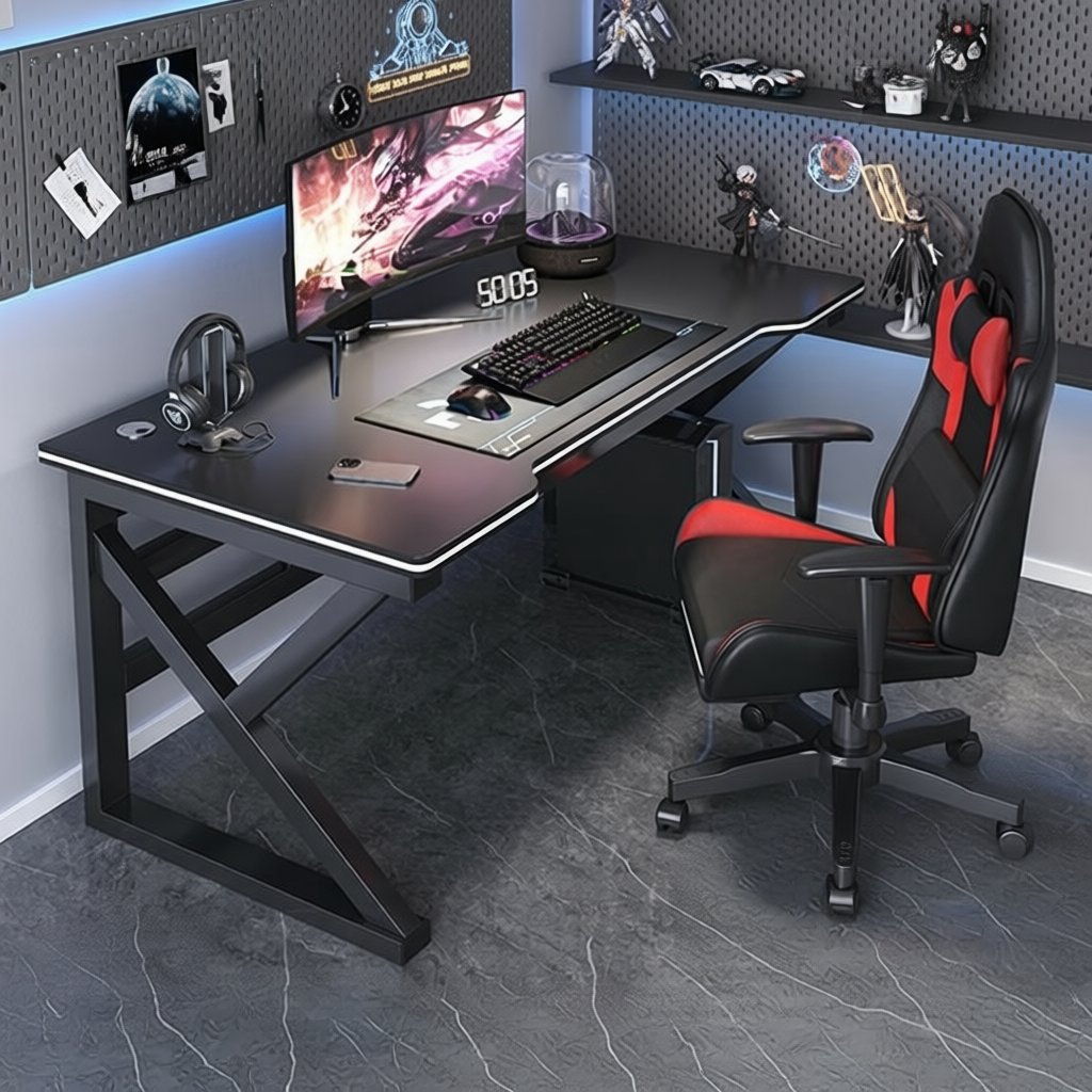 ALOVE โต๊ะคอม โต๊ะทำงาน หลายขนาด ขาโลหะแข็งแกร่งรุ่นพิเศษ ใช้ได้ทั้งในห้องนอนและสถานที่ทำงาน