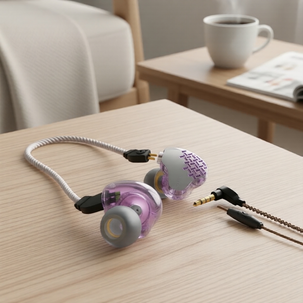 หูฟังอินเอียร์มีสาย KBEAR Rosefinch: แผ่นหน้าโลหะอัลลอยด์เกรดการบิน, ตัดเสียงรบกวน, สายถอดได้