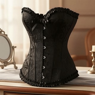 Beonlema เสื้อคอร์เซ็ทสตรีผูกเชือก - ทรงโอเวอร์บัสต์ ไซส์พลั…