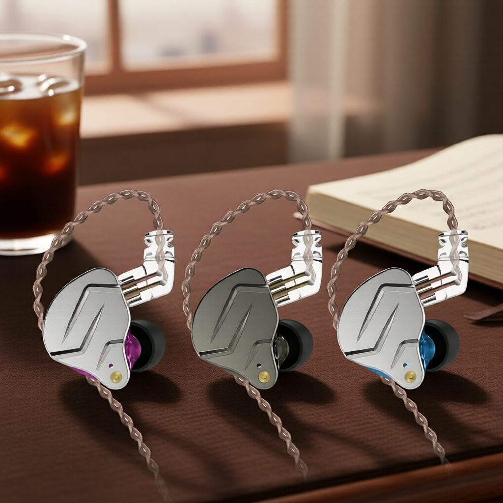 หูฟังเกมมิ่งและออกกําลังกายแบบเสียบสาย อินเอียร์ไฮบริด 1BA+1DD เบสหนักเสียงไฮไฟ KZ ZSN PRO 2