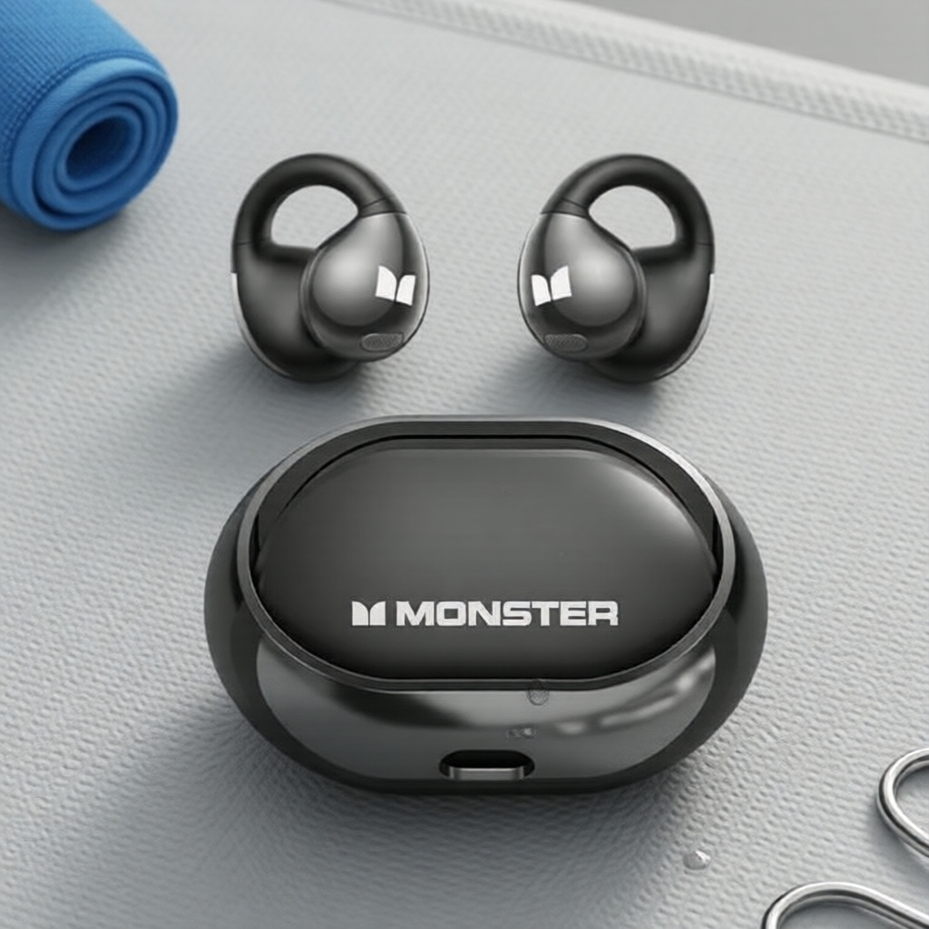 หูฟังบลูทูธแบบเกี่ยวหู Monster AC600 บลูทูธ 5.3, ตัดเสียงรบกวน, แบตเตอรี่ใช้งานได้นาน