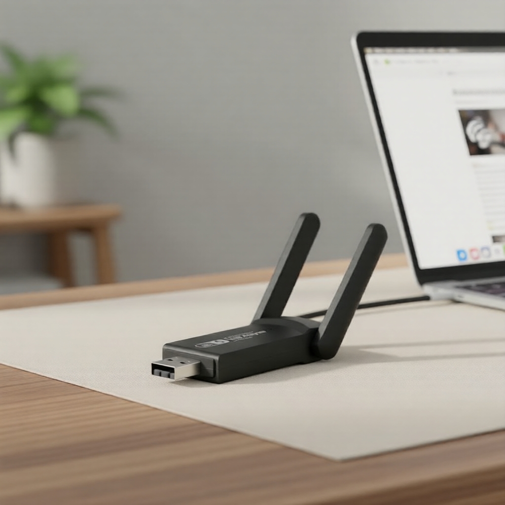 อะแดปเตอร์ WiFi USB แบบดูอัลแบนด์ ความเร็วสูง 1300Mbps AC1300 สําหรับแล็ปท็อป Windows