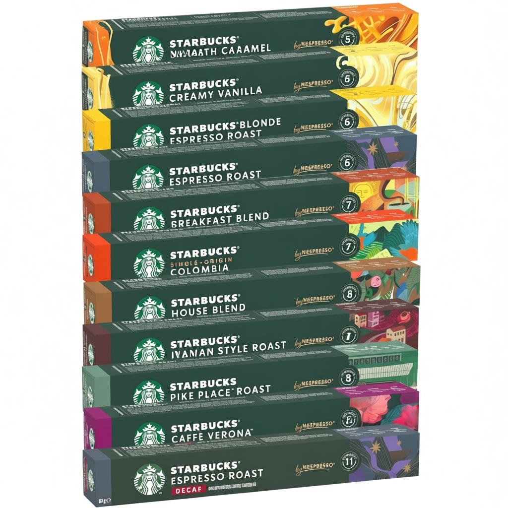 Starbucks Capsule For Nespresso Machine (บรรจุกล่องละ 10 แคปซูล)