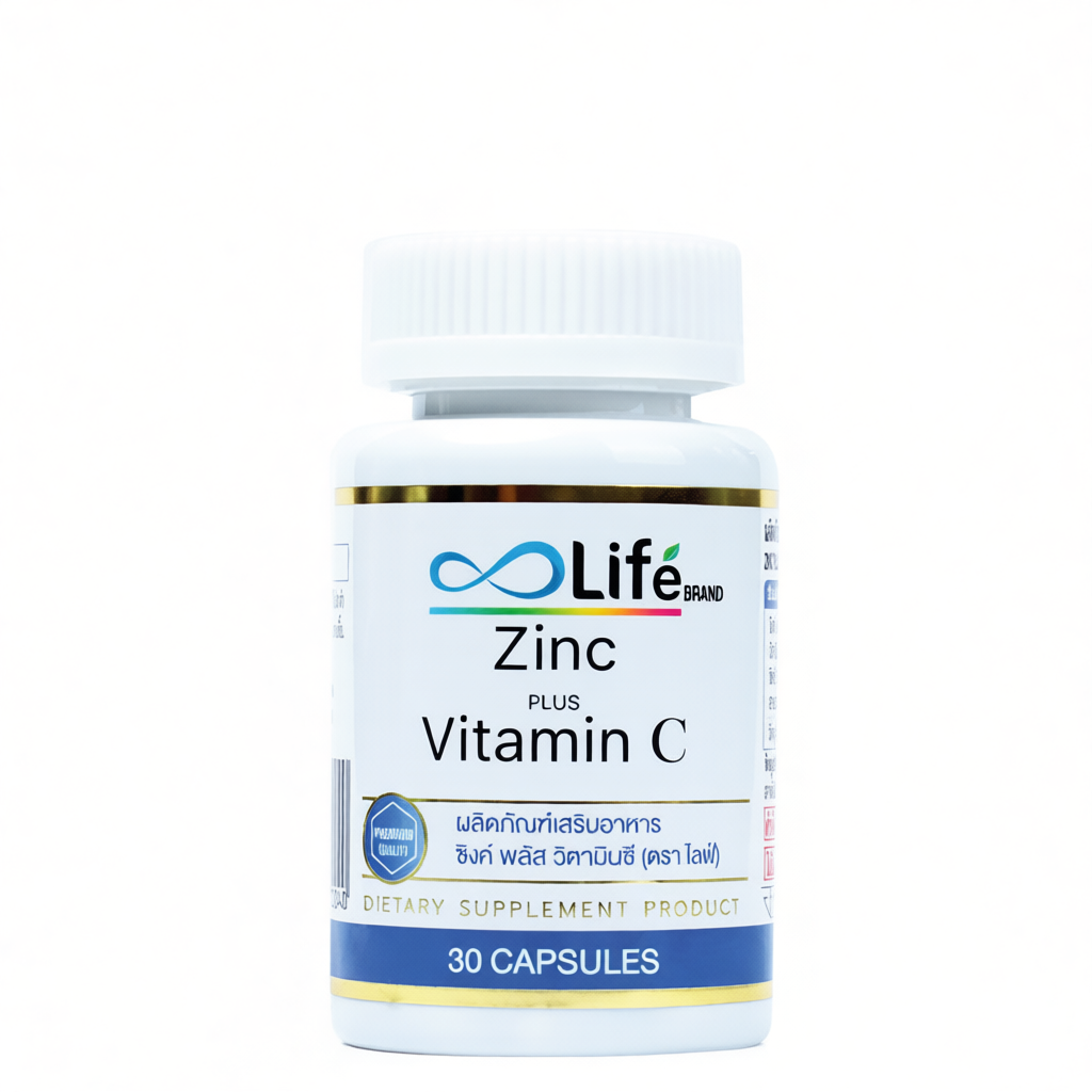 30 แคปซูล Life Zinc Plus Vitamin C