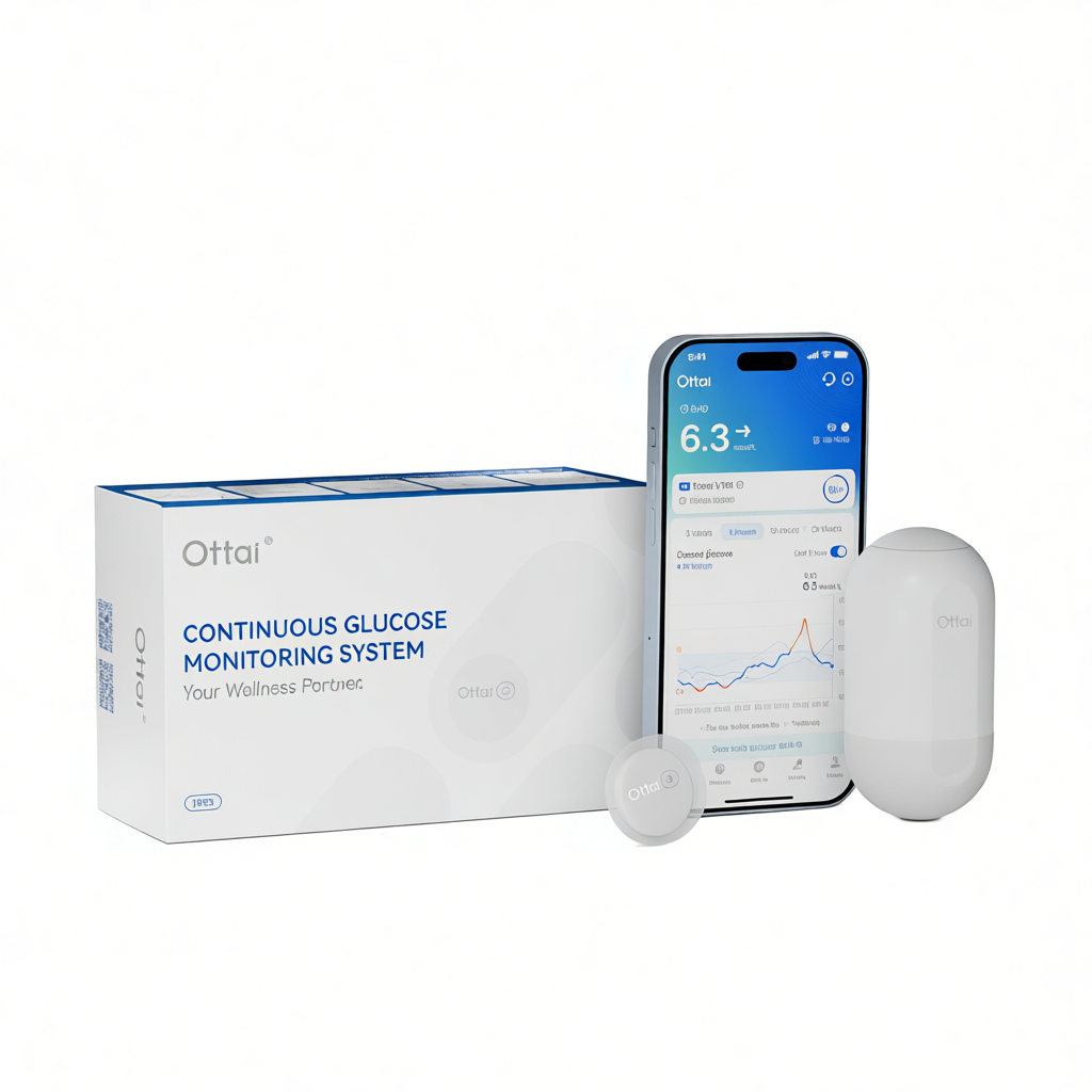 Ottai CGM เซ็นเซอร์กลูโคสแบบต่อเนื่อง 3 ชุด สำหรับผู้ป่วยเบาหวาน