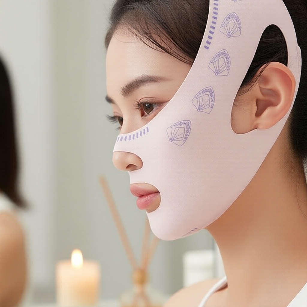 สายรัดกระชับใบหน้า ทรงวีเชฟ ยกกระชับ ลดคางสองชั้นและแก้มหย่อน