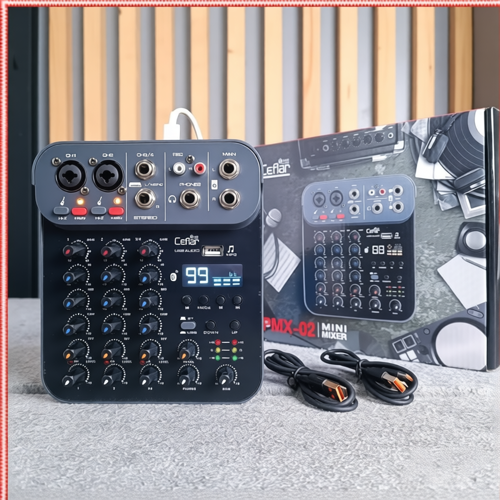 Ceflar PMX-02 MIXER  99DSP บลูทูธ USB  ขนาดเล็ก พกพา
