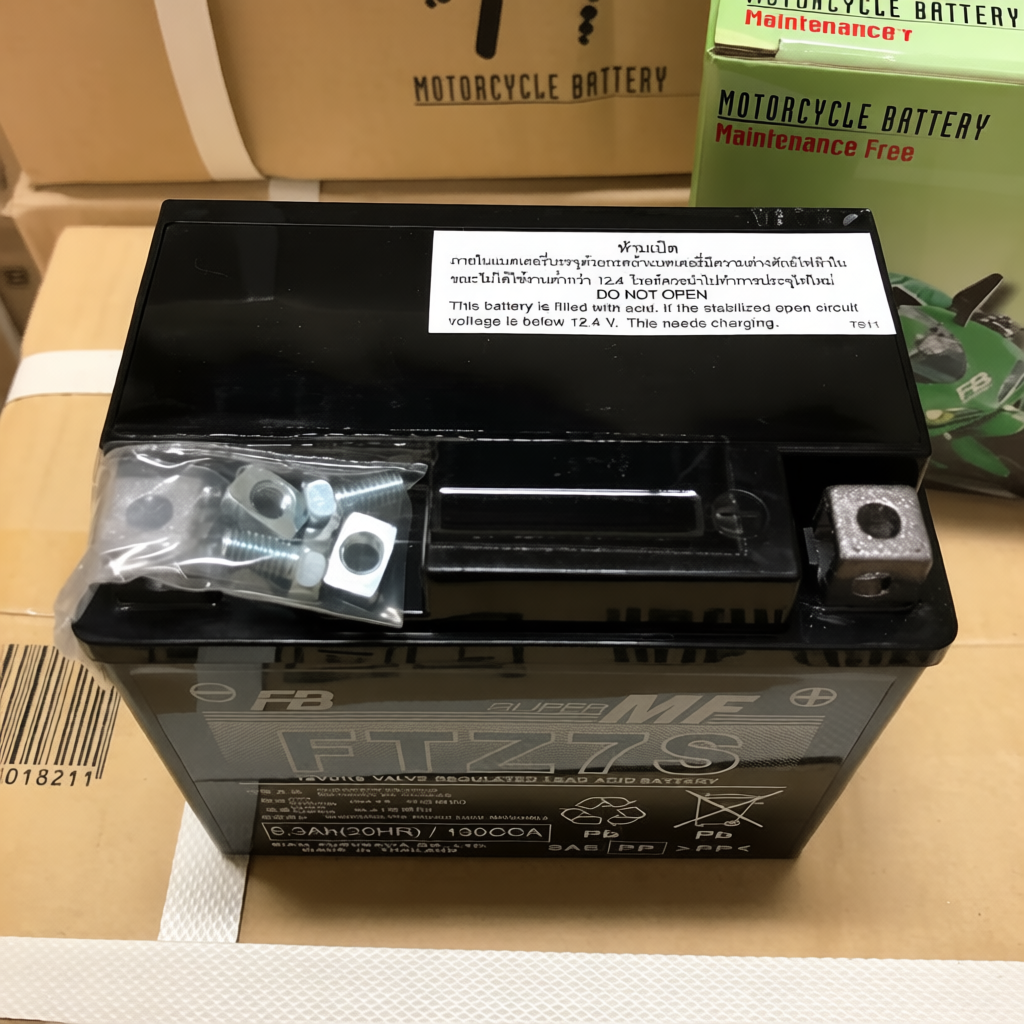 FB แบตเตอรี่ รุ่น FTZ7S (12V 6.3AH) แบบแห้ง สำหรับรถจักรยานยนต์