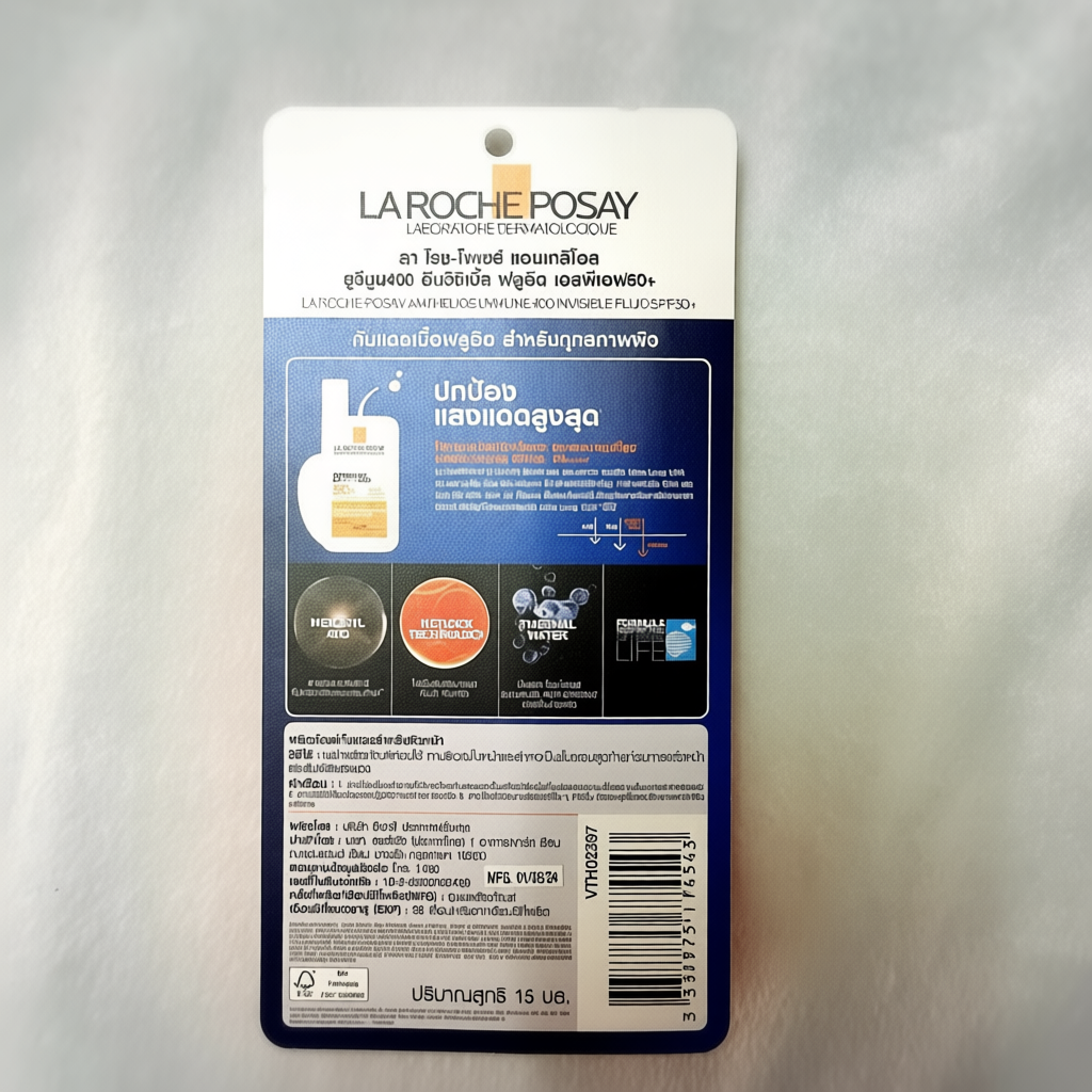 กันแดดLaroche-Posay Uvmune400 Invisible Fluid สำหรับทุกสภาพผิว 15 มล.