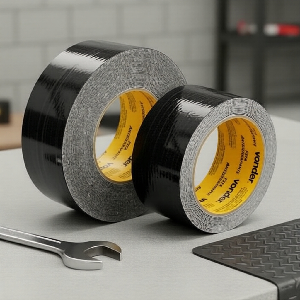 VONDER เทปกันลื่นแบบจับกระชับมือ ความยาว 5 เมตร หรือ 15 เมตร สีดํา ใช้ติดพื้นในร่ม พื้นบันได พื้นต่า
