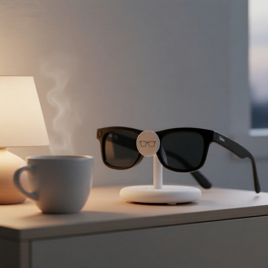 RayBan Meta Smart Glasses แท่นชาร์จ, เครื่องชาร์จแบบพกพาพร้อมสาย USB-C, เหมาะสําหรับนักเดินทาง, อุปก