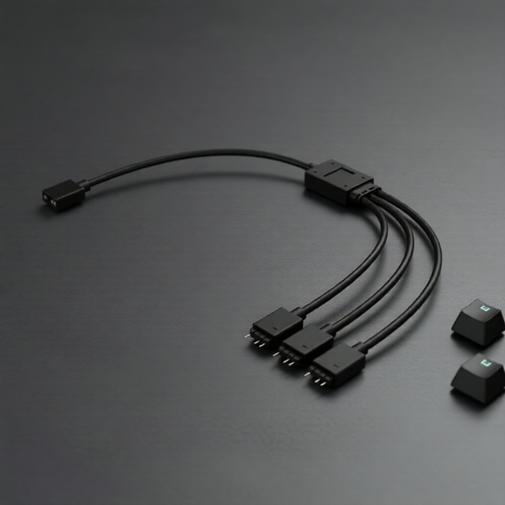 สายแยก ARGB JEYI แบบ 1 ต่อ 3, รองรับ ARGB 5V 3 ขา, สายต่อขยายแบบ 3 ขา ตัวเมีย สําหรับซิงค์พัดลม ARGB