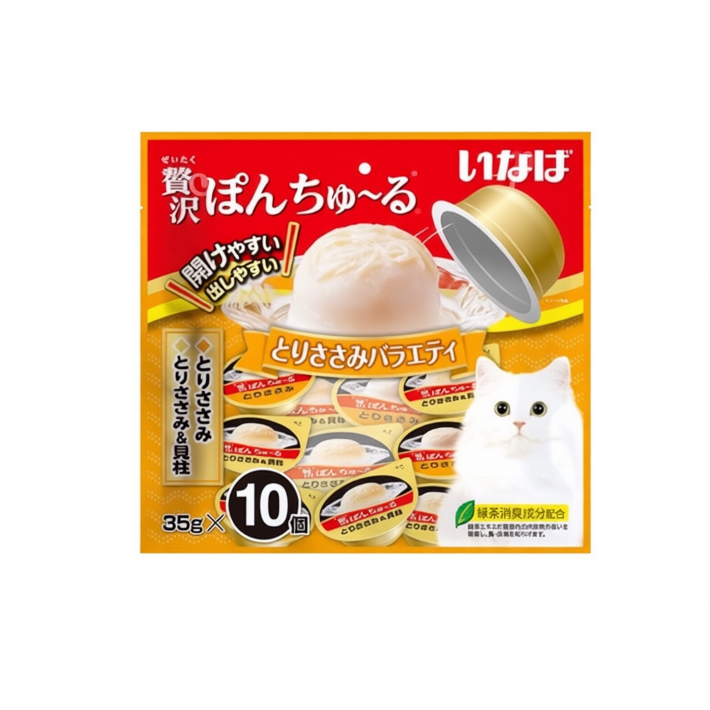 CIAO PON CHURU VARIETY แมวเลียแบบถ้วย  (ขนาด 35 กรัม x 10 ถ้วย) ต่อ 1 แพ็ค