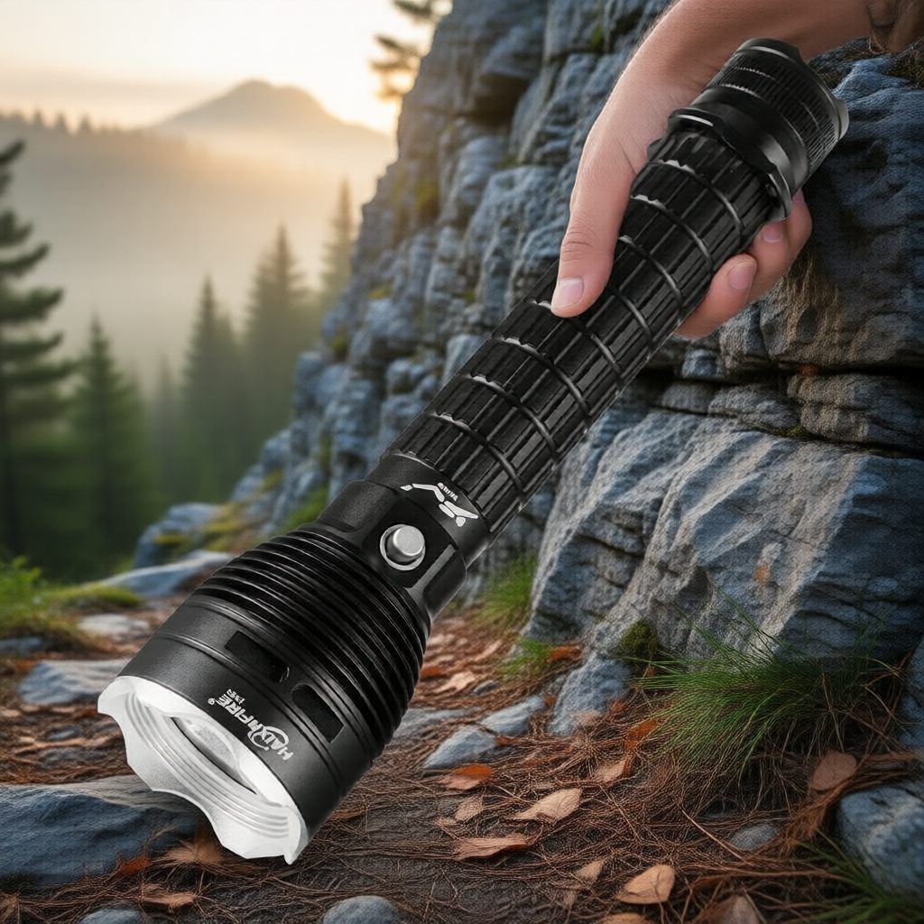 ไฟฉายดําน้ํา LED XHP70 7000 ลูเมน กันน้ําใต้น้ํา สําหรับตั้งแคมป์และส่องพื้นที่