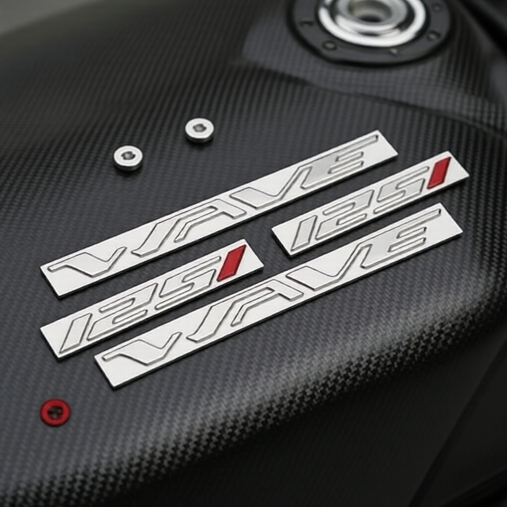 สติกเกอร์ตกแต่งโลโก้แบบนิ่ม 3D สําหรับ Honda Wave 125i