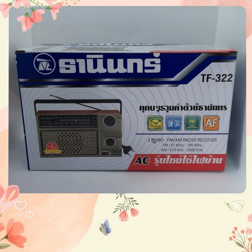 วิทยุธานินทร์ รุ่น TF-322 รุ่นใหม่ใช้ไฟบ้าน