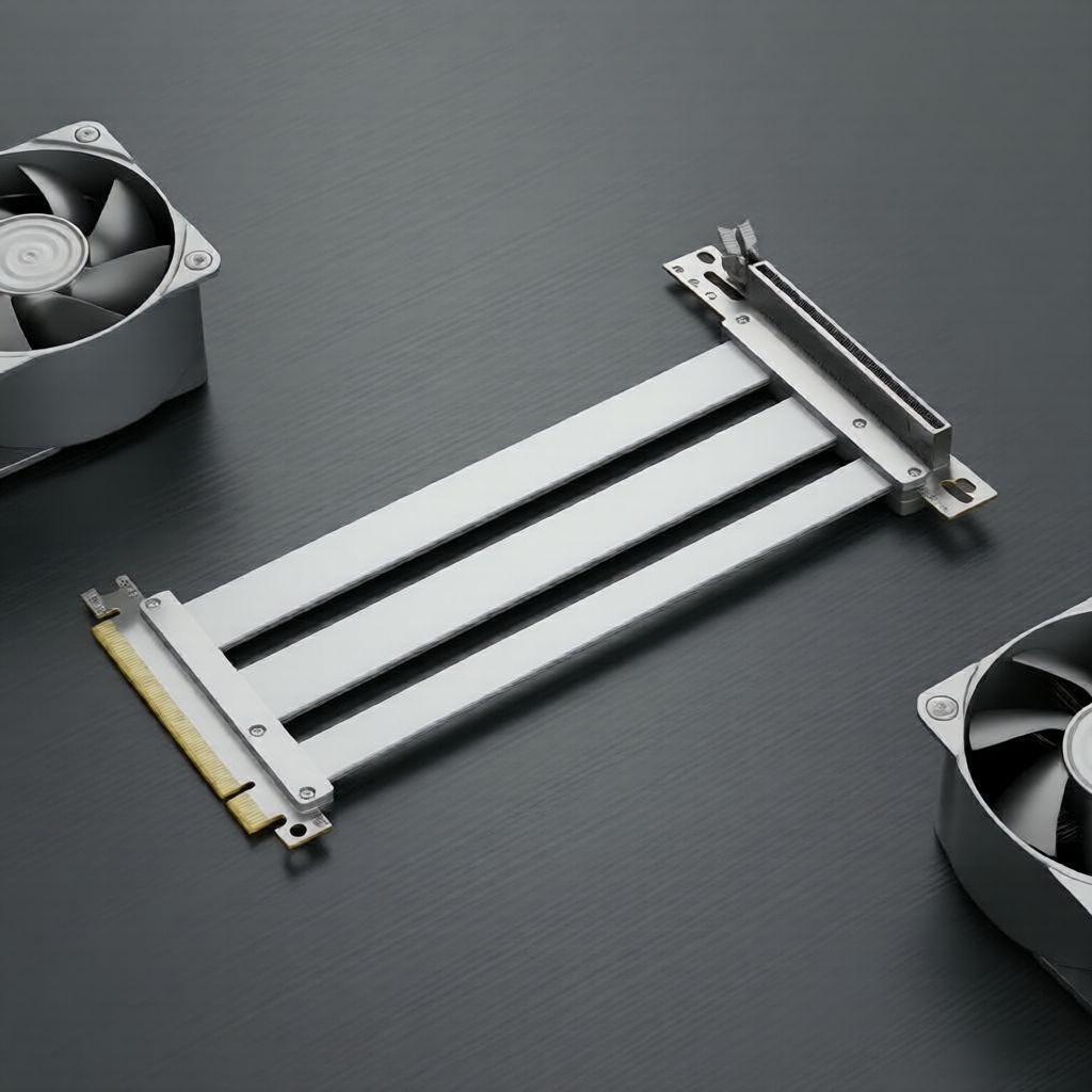 สายต่อขยายการ์ดจอ JEYI PCIe 5.0 x16 ความยาว 30 ซม. มุมขวา Gen 5 รองรับ RTX 5090/4090, RX 7900 XTX, W