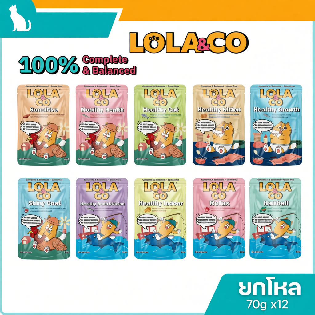 Lola & Co อาหารเปียกแมว 12 ซอง