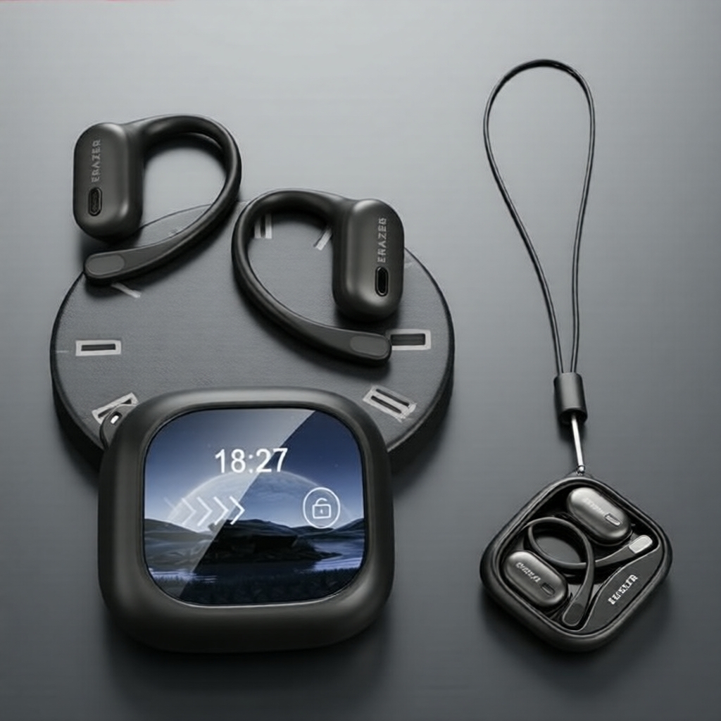 หูฟังแปลภาษา Erazer XF38 พร้อม Bluetooth 5.4, IPX5, ตัดเสียงรบกวน, จอ LED