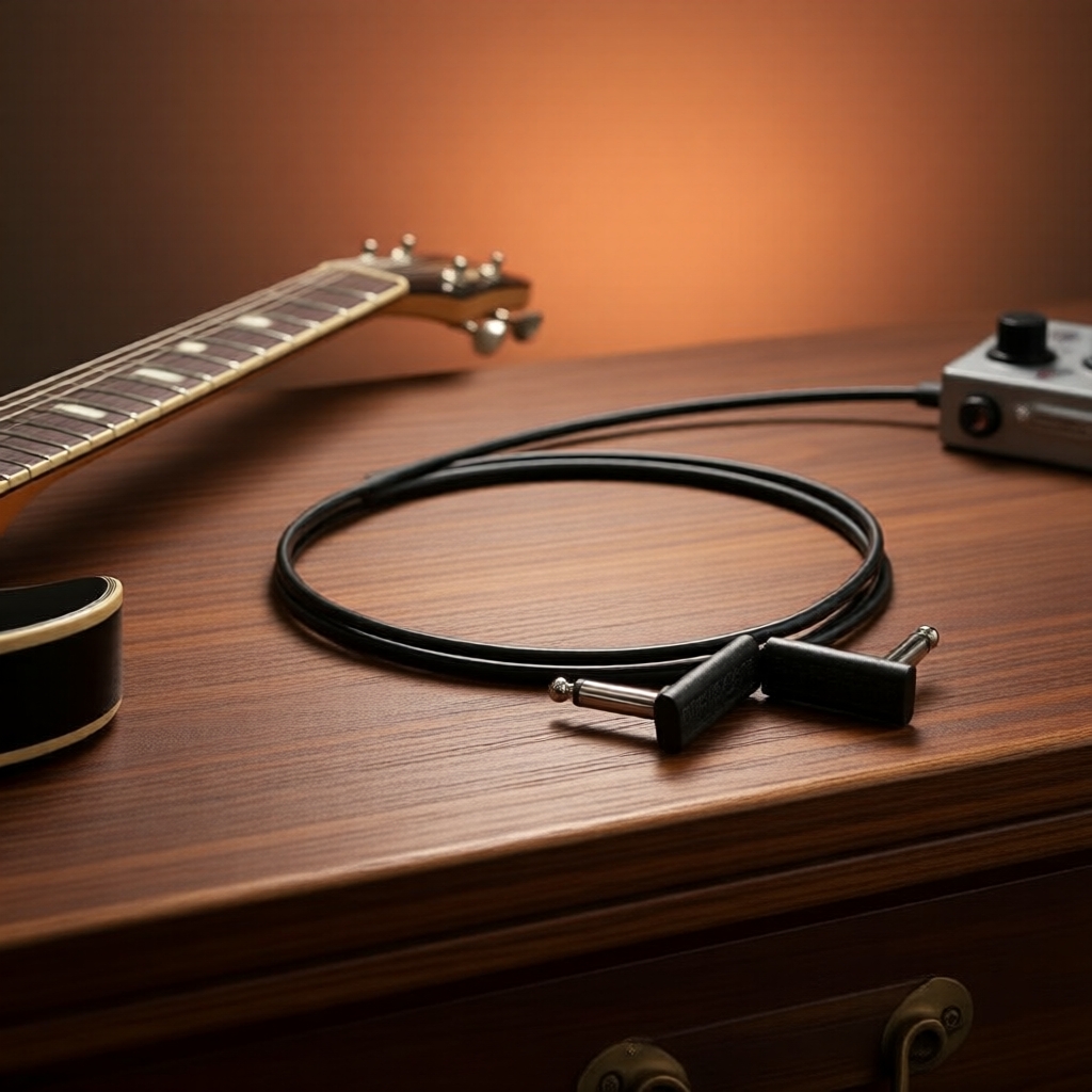 สายเอฟเฟคก้อนแบน Rockboard (สีดํา)