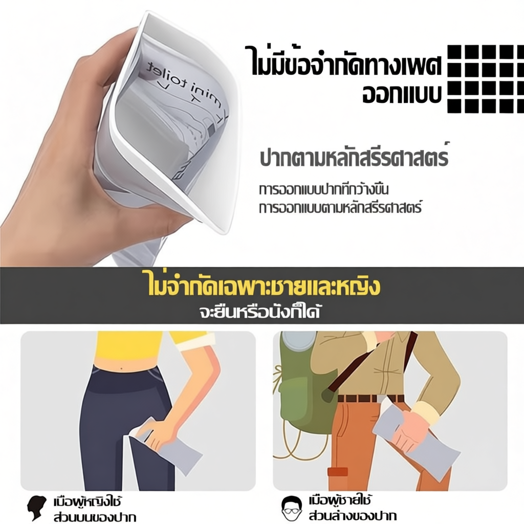 BASE OUT กลางแจ้งแบบพกพาทิ้งถุงปัสสาวะฉุกเฉิน