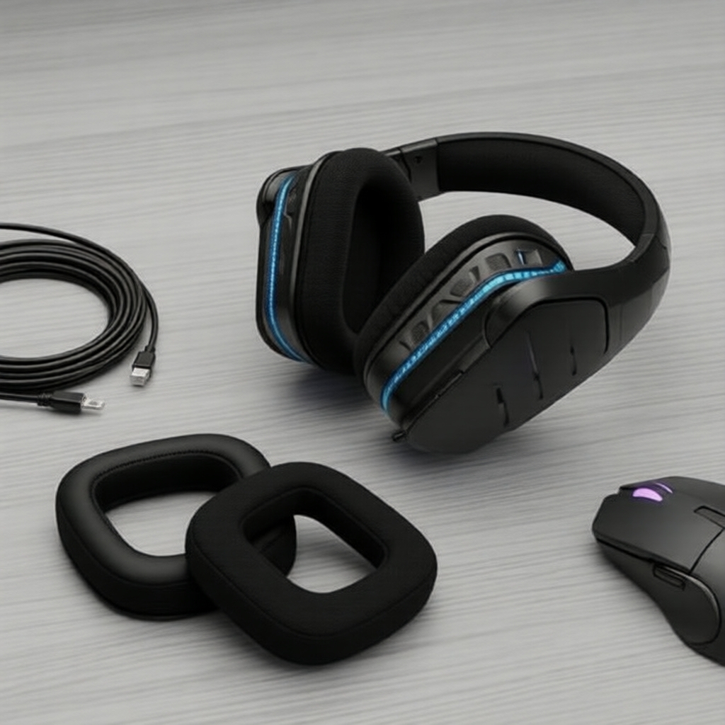 แผ่นรองหูฟังตาข่ายขั้นสูงสําหรับ Logitech G231/G433/G533/G633/G635 - อะไหล่ทดแทนจาก Gvoears