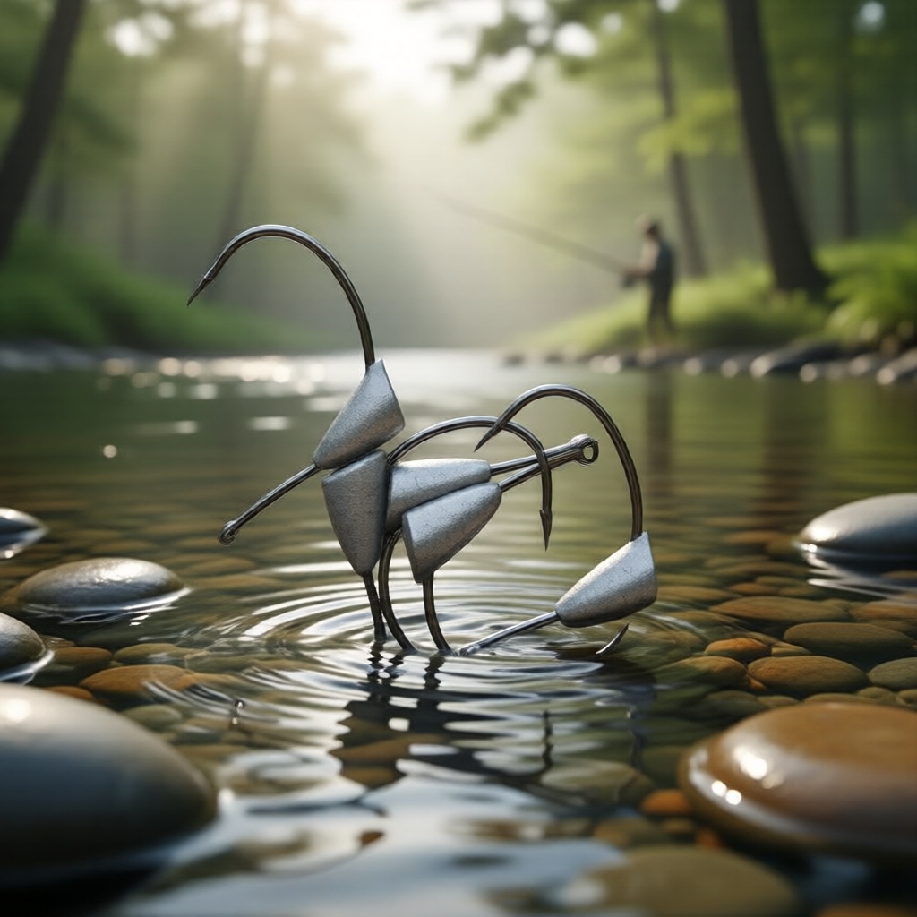 ตะขอเบ็ดกุ้งเดี่ยว Opass DX888 พร้อมตะกั่ว รุ่น DX-888