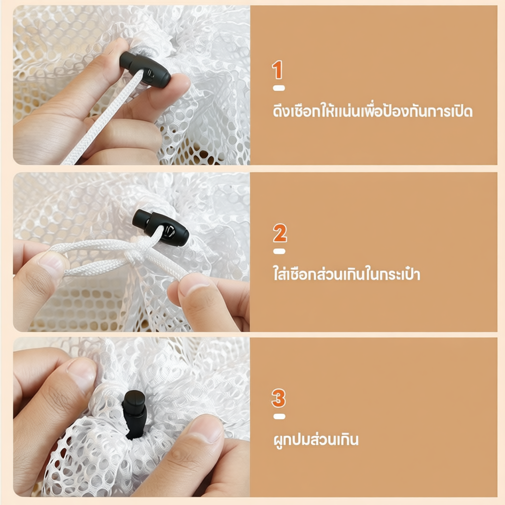 EDDEN ถุงซักผ้าแบบตาข่าย  ทนทาน แข็งแรง