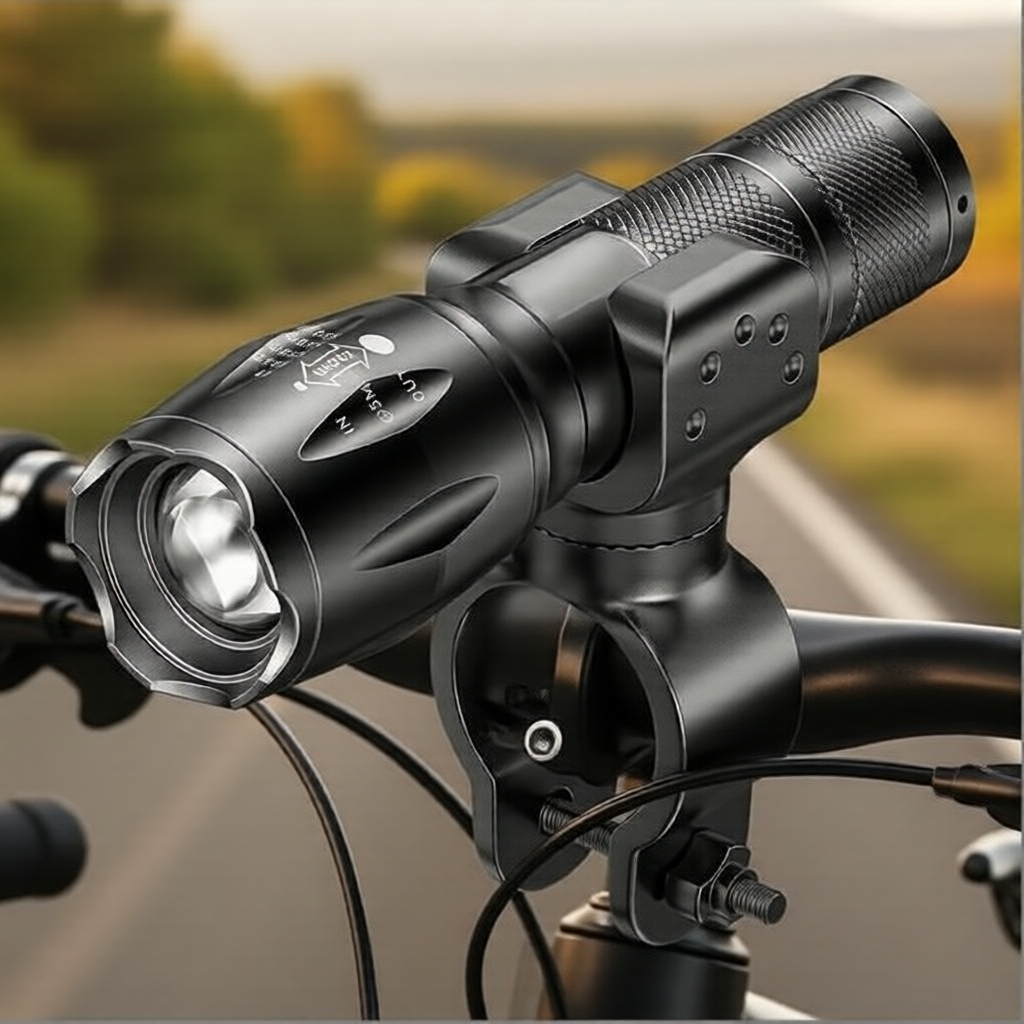 ไฟจักรยาน LED สว่างพิเศษ SD1003, ไฟฉายซูมอเนกประสงค์, 3 โหมด, ชาร์จ USB กันน้ํา