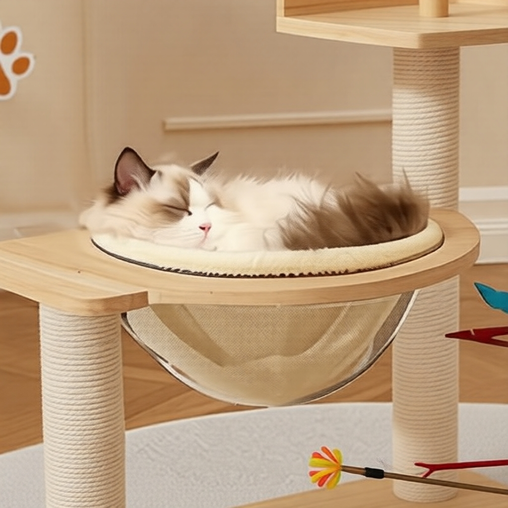 Doge & Orange เบาะนอนแมวขนาด 30 ซม. บุผ้าอะคริลิค