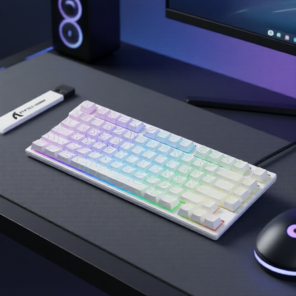 คีย์บอร์ดเกมมิ่ง ATTACK SHARK R82HE: 75% Layout, โพลลิ่ง 8K, ดีเลย์ 0.08ms, ความแม่นยํา 0.005mm, ปุ่