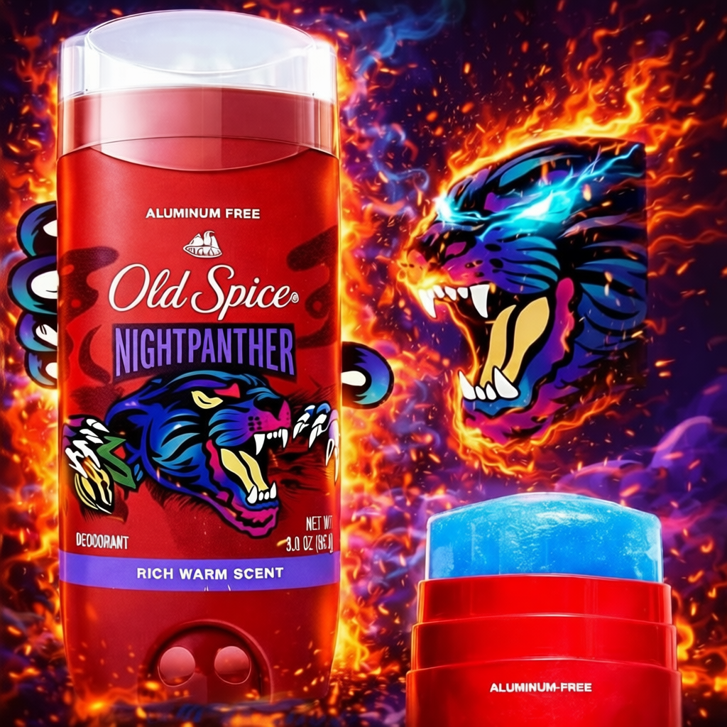 Old Spice Night Panther Roll on และ เจลอาบน้ำ หอมช็อคโกแลตผสมเครื่องเทศ หวานนุ่ม น่าค้นหา