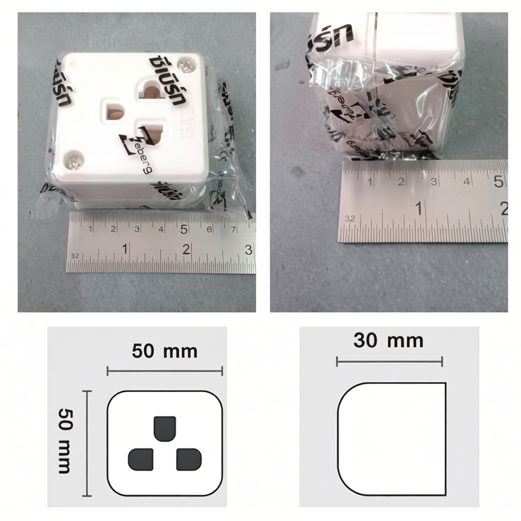 ZEBERG เต้ารับกราวด์เดี่ยวลอย รุ่น ZBG-02 ขนาด 16A 250V