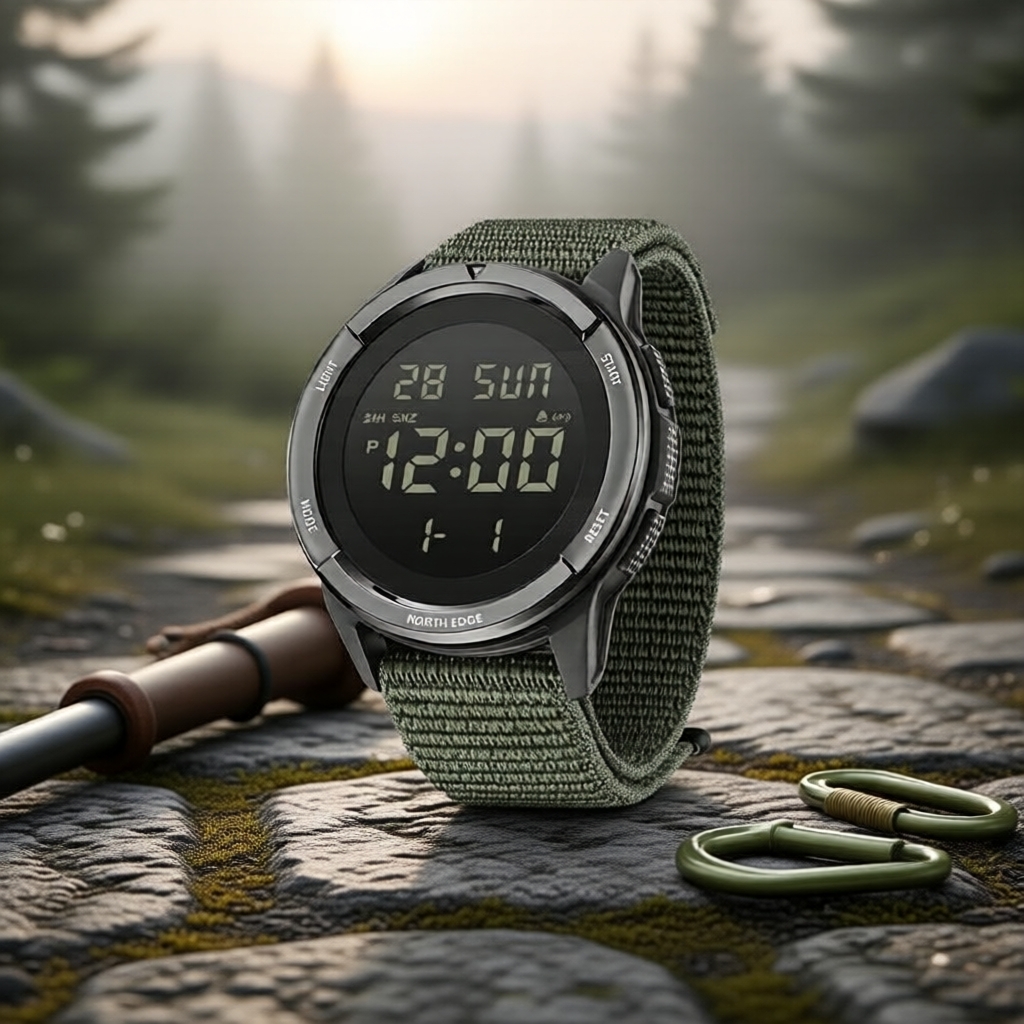 TERRAX NORTH EDGE นาฬิกาข้อมือผู้ชาย นาฬิกาดิจิตอลทหาร กันน้ํา 50 เมตร เหมาะสําหรับว่ายน้ําและกิจกรรมกลางแจ้ง