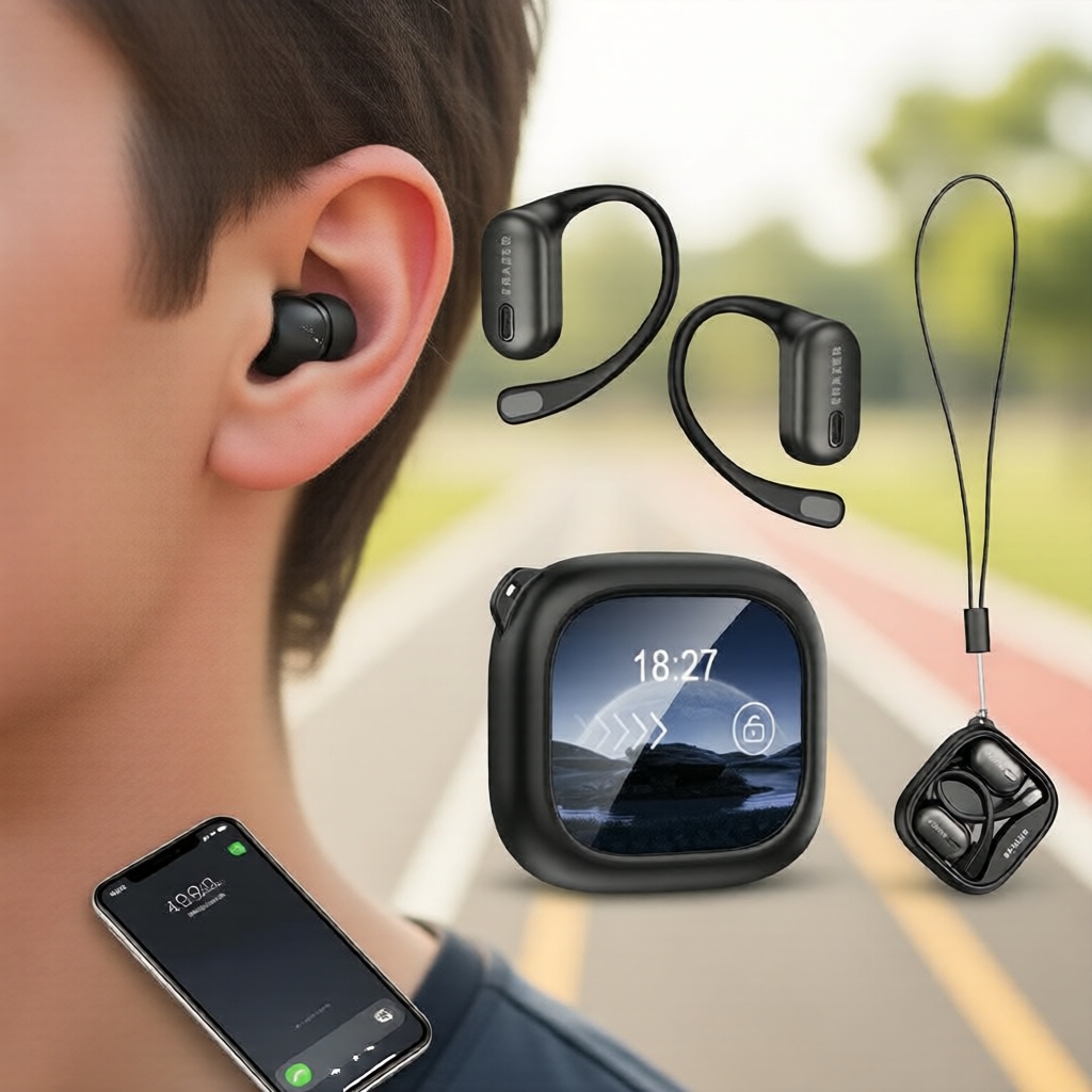 หูฟังบลูทูธ ERAZER XF38 บลูทูธ 5.4 แบบ Open Earbuds กันน้ํามาตรฐาน IPX7 มีจอ LED และควบคุมด้วยระบบสั