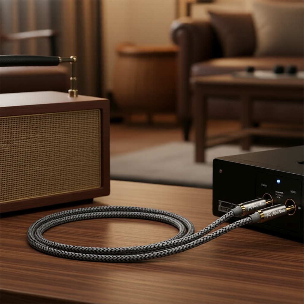 สายโคแอกเชียลริโกซิน 24K Gold RCA สําหรับลําโพงซับวูฟเฟอร์และโฮมเธียเตอร์ HDTV