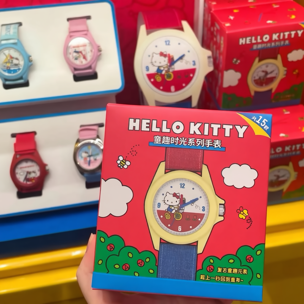 (พร้อมส่ง)นาฬิกา Hello Kitty กล่องจุ่ม เช็คแค่การ์ด