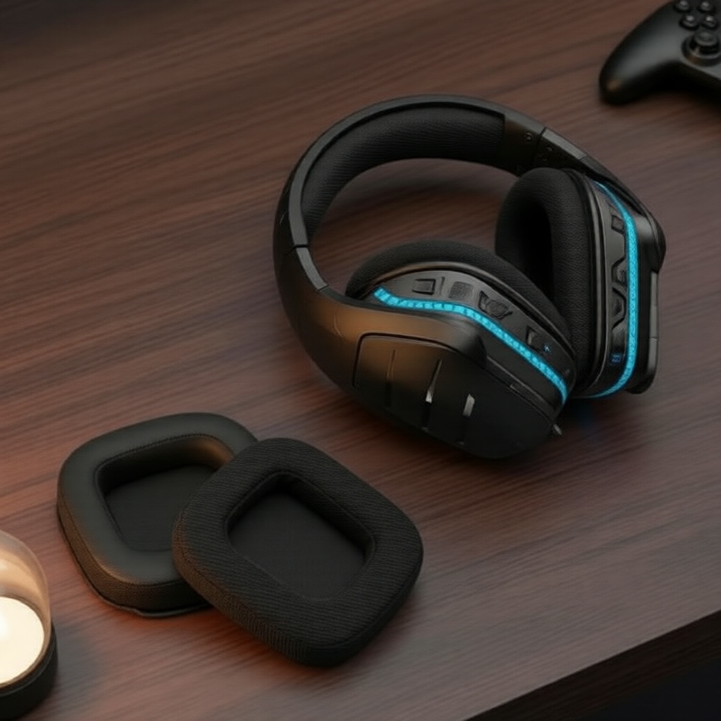 แผ่นรองหูฟังผ้าตาข่ายสําหรับ Logitech G231/G433/G533/G633/G635 - แผ่นรองเปลี่ยนจาก Gvoears