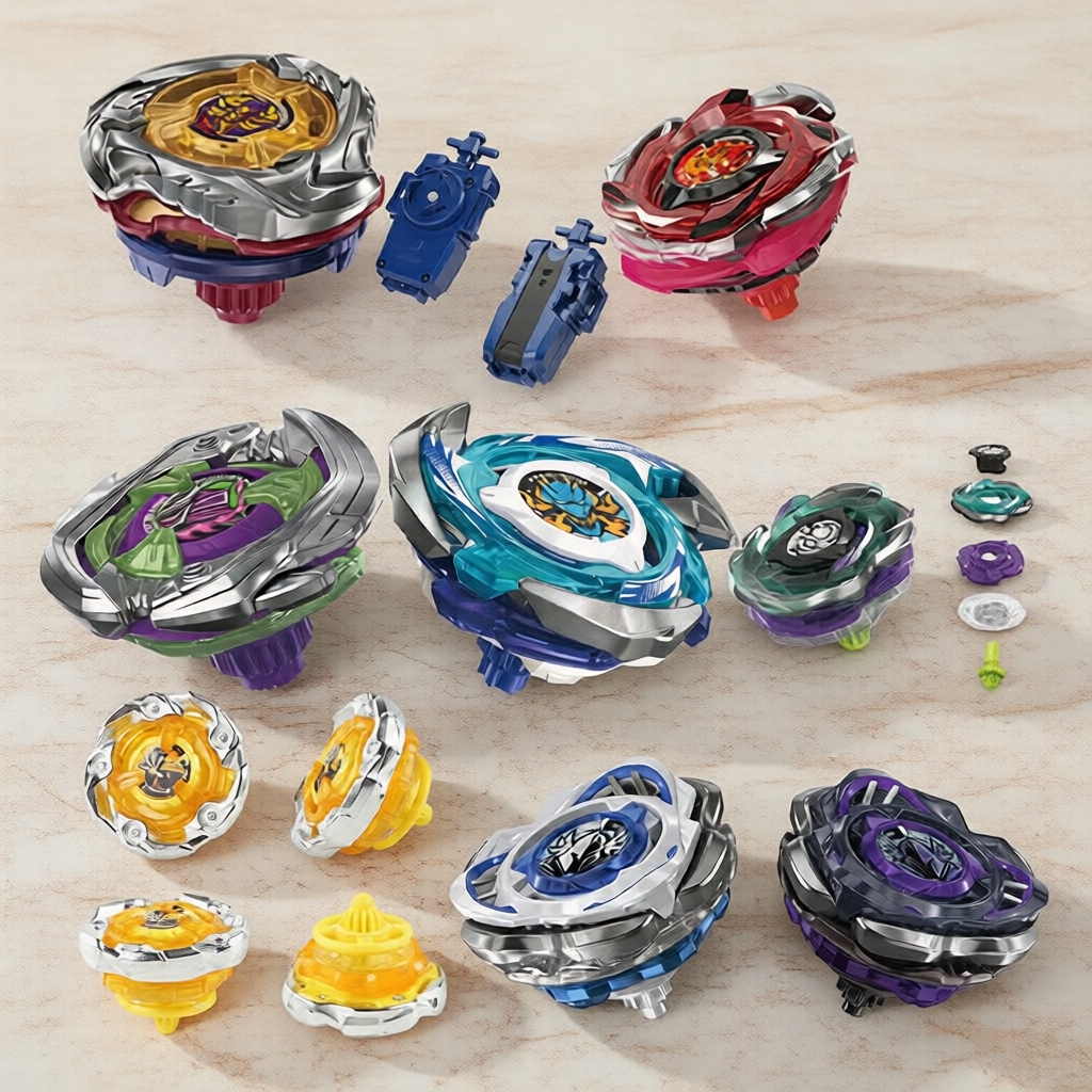 เบย์เบลด X สนามแข่งยอดนิยมพร้อม UX-14 UX-03 CX-05-01 CX-02 Wizard Stick Wizard Arc Spinner