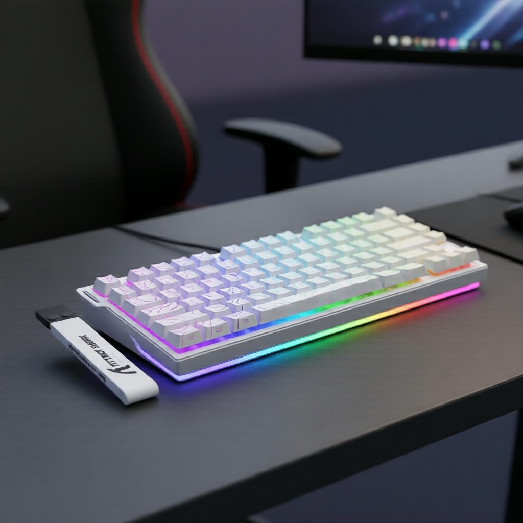 คีย์บอร์ดแม่เหล็ก ATTACK SHARK R82HE ขนาด 75% TKL, อัตราการสุ่มตัวอย่าง 8K Hz, ค่าความหน่วงเพียง 0.0