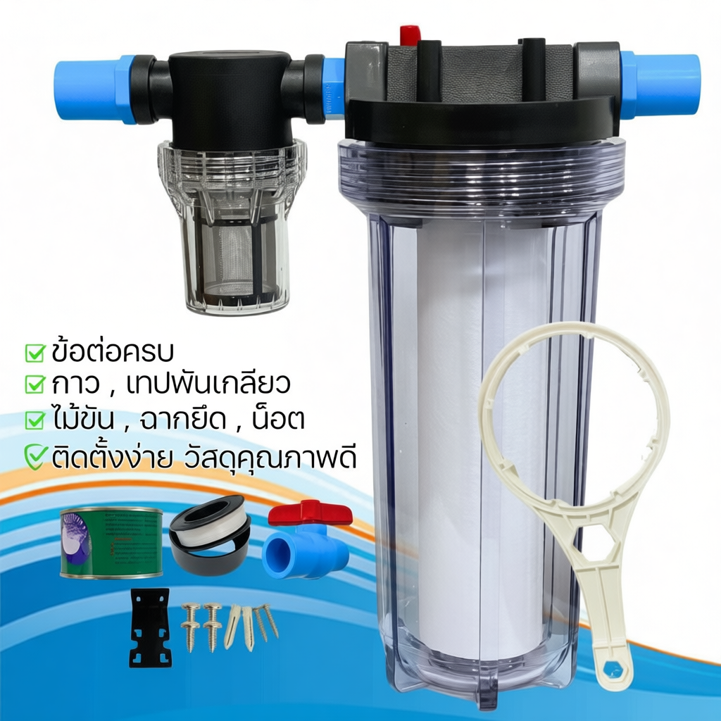 iFresh ชุดเครื่องกรองน้ำ ใช้กรองเศษตะกอน มีทั้งขนาด 4,6หุน