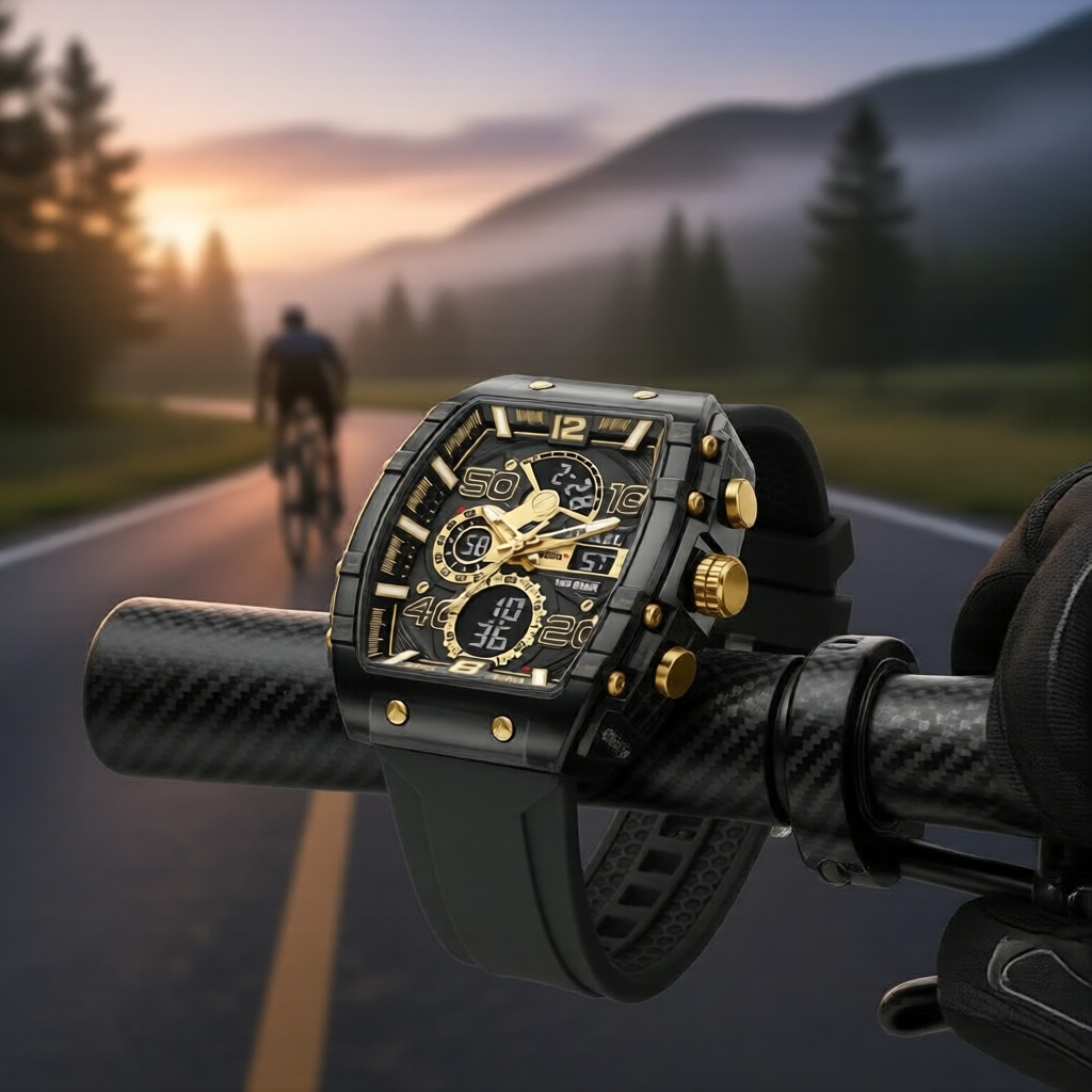 หน้าปัดทรงบาร์เรลนาฬิกาควอตซ์แฟชั่นสําหรับผู้ชาย SMAEL 8109 กระจกโค้ง แสดงสองแบบ กันน้ําพร้อมวันที่