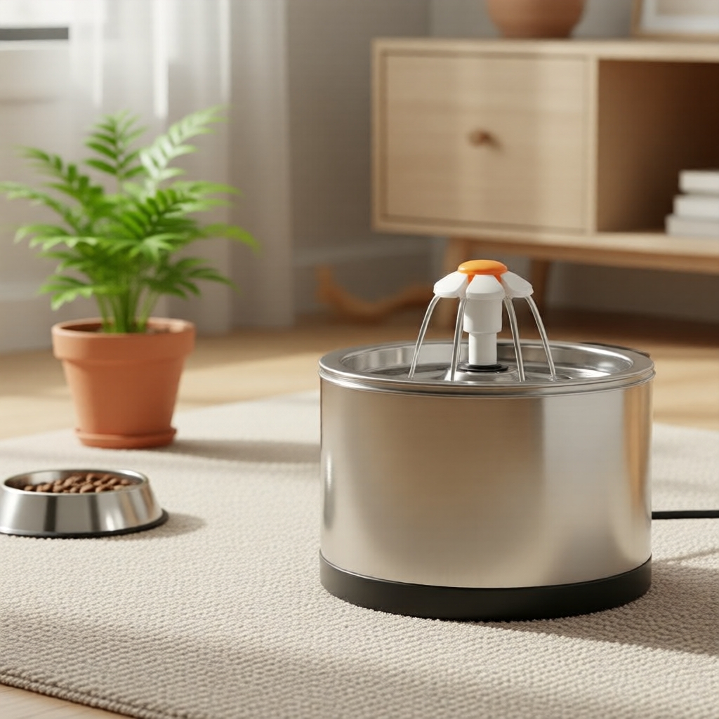 เครื่องให้น้ําแมวอัตโนมัติ PetSmart พร้อมไฟแสดงสถานะ, ปิดอัตโนมัติอัจฉริยะ