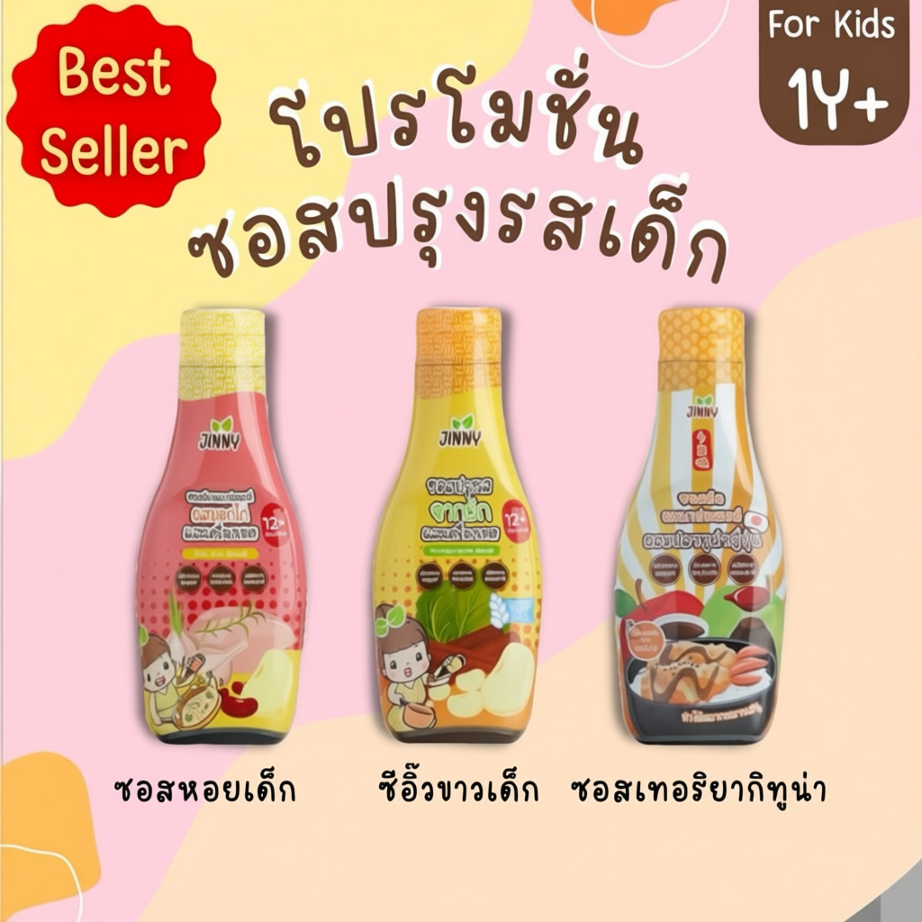 Jinny ซอส​ปรุงรส​ สำหรับเด็ก​อายุ 1 ปี​ขึ้นไป​