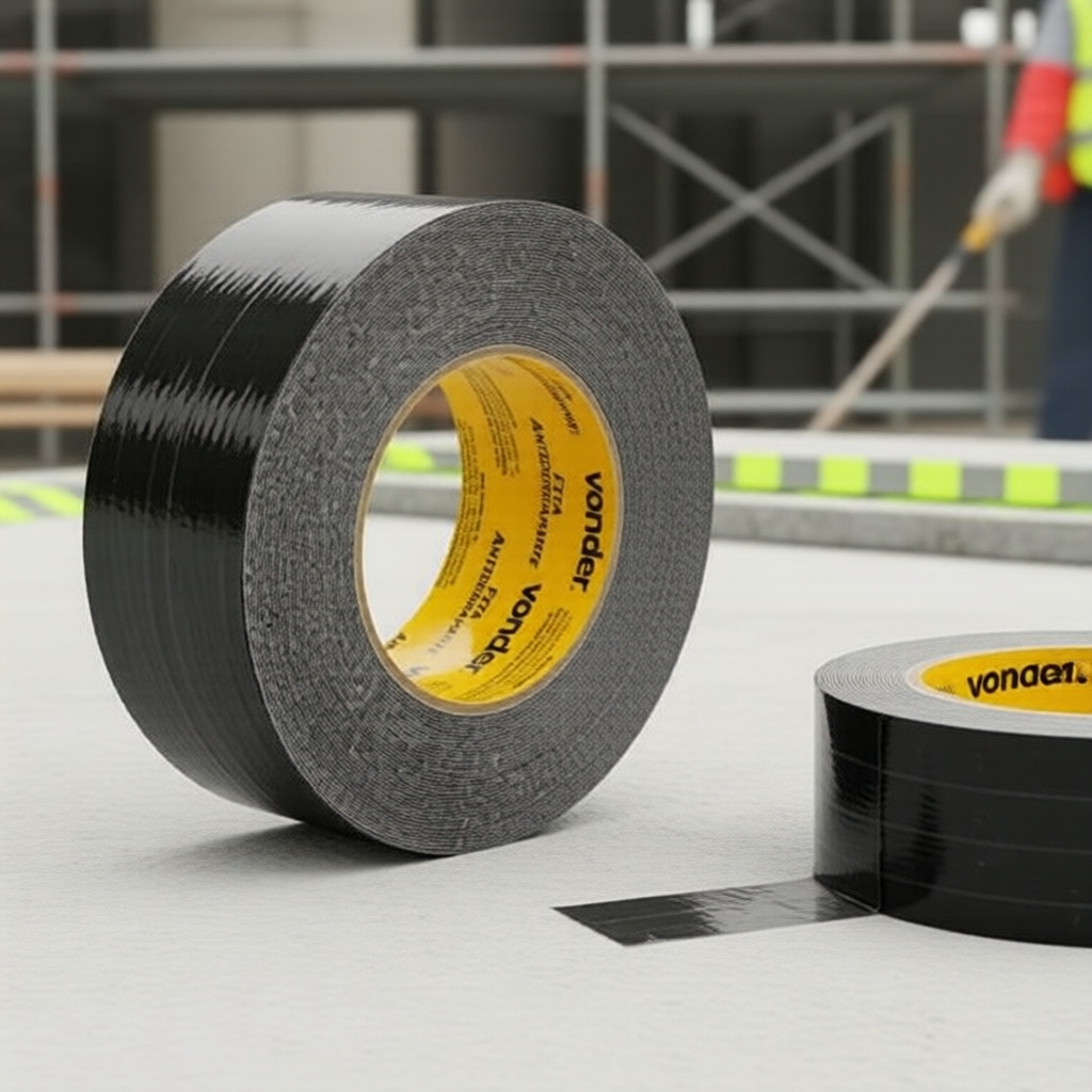 เทปกันลื่น VONDER ความยาว 5 ม. หรือ 15 ม. สีดํา สําหรับพื้น บันได และขั้นบันได ใช้ในร่ม