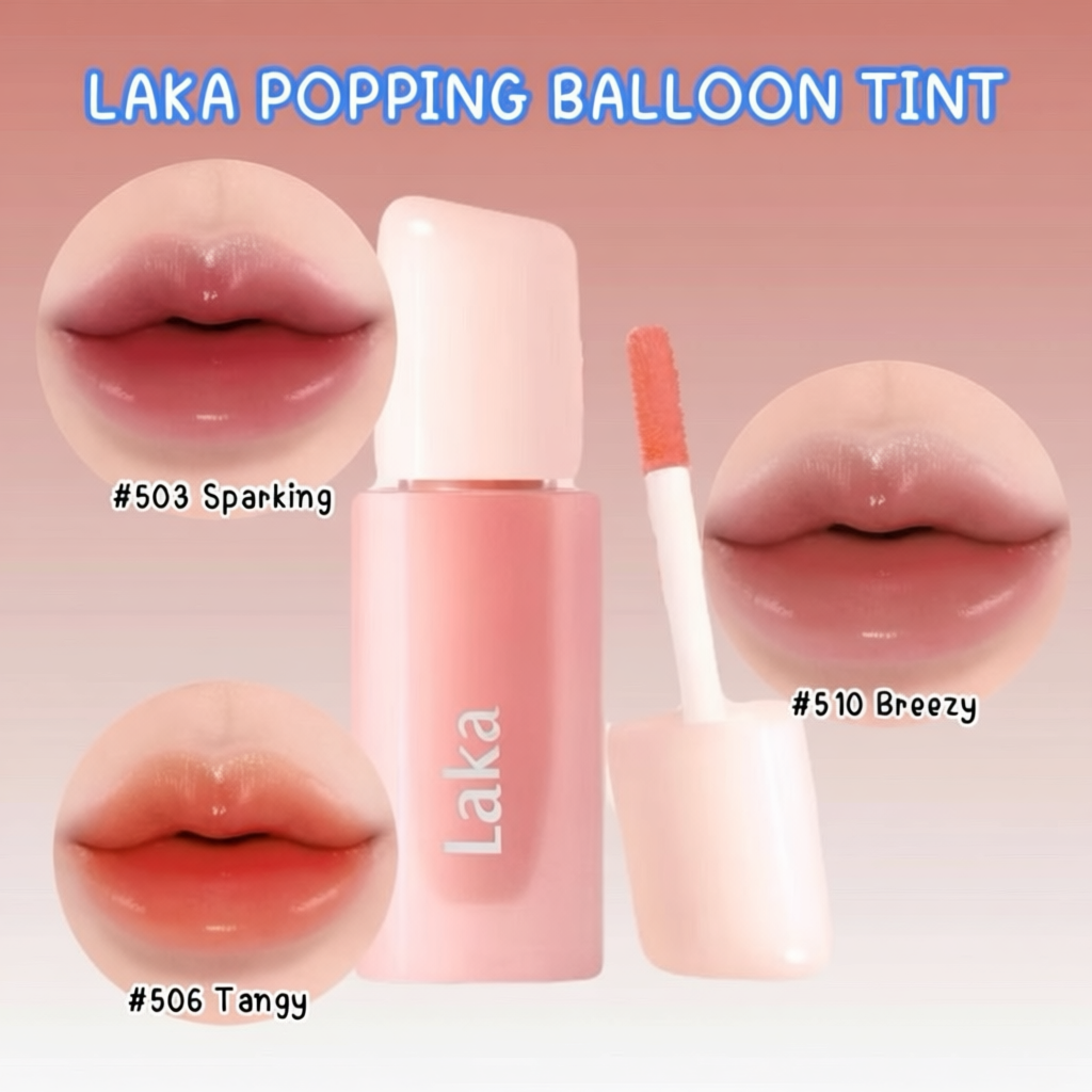 Laka Popping Balloon Tint ลิปทินท์ ริมฝีปากอิ่มฟู