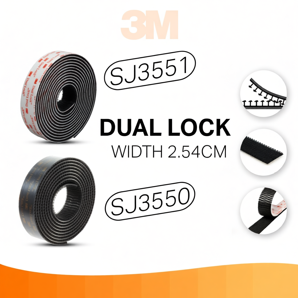 เทปกาวตีนตุ๊กแก 3M Dual Lock SJ3550CF, SJ3551CF 20CM, 50CM, 1M