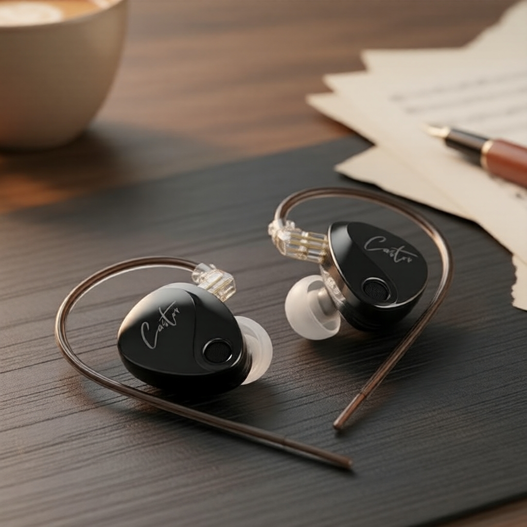 KZ Castor TWS หูฟังอินเอียร์แบบสมดุลอาร์มาเจอร์ สเตอริโอไฮไฟ มีสาย ไม่มีไมโครโฟน สีดํา