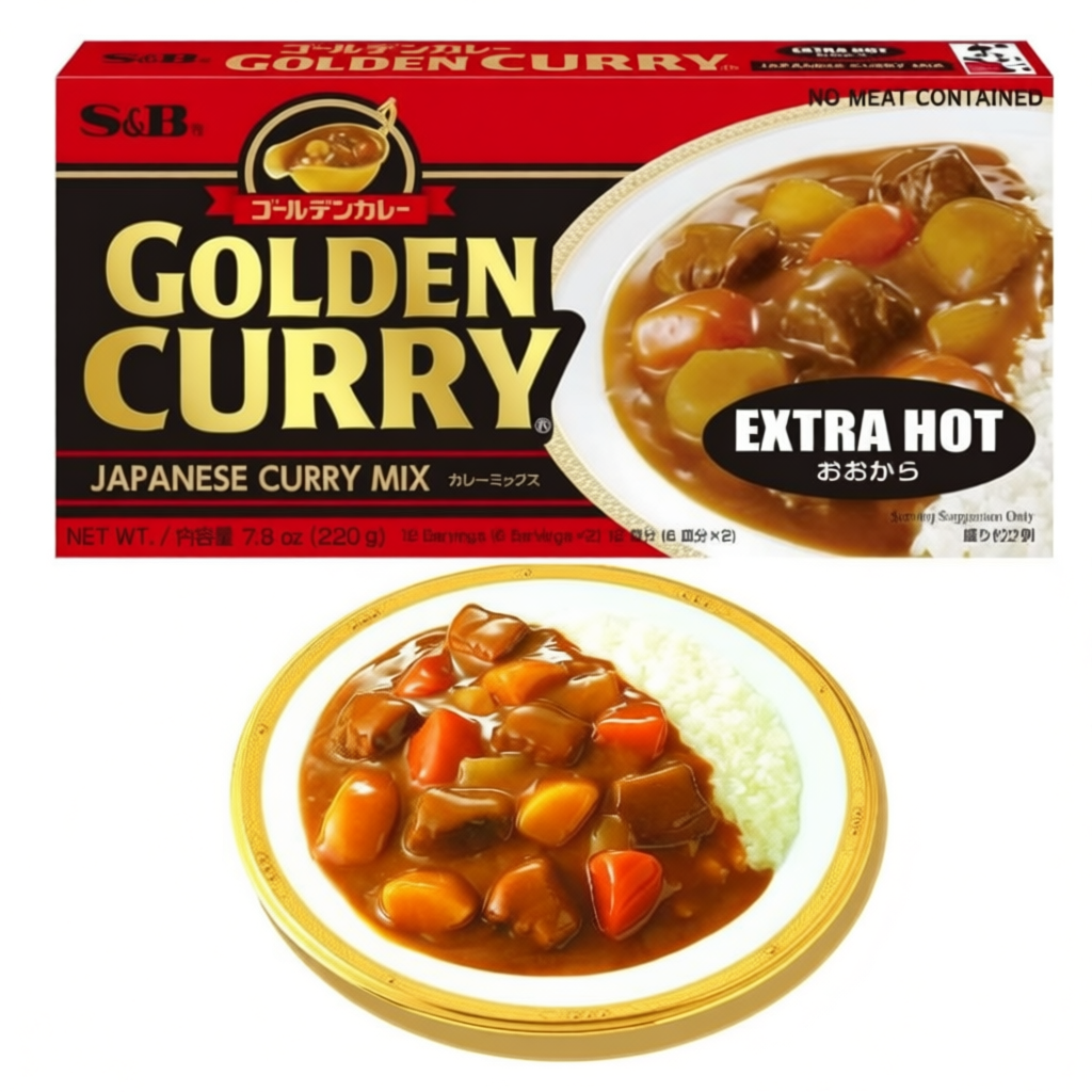 S&B GOLDEN CURRY EXTRA HOT  220g